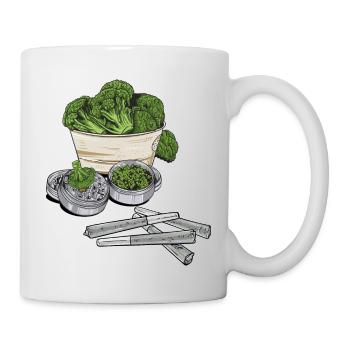 Broccoli // Illustration - Tasse - Weiß - Rechts