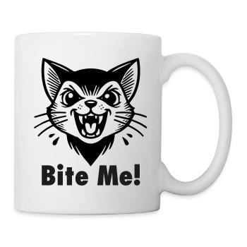 Chat vampire gothique - « Mordez-moi ! » Concevoir - Mug blanc - blanc - Droite