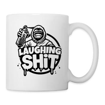 Laughing Shit Graffiti Sprayer Tag - raffstaff ® - Mug - white - Right