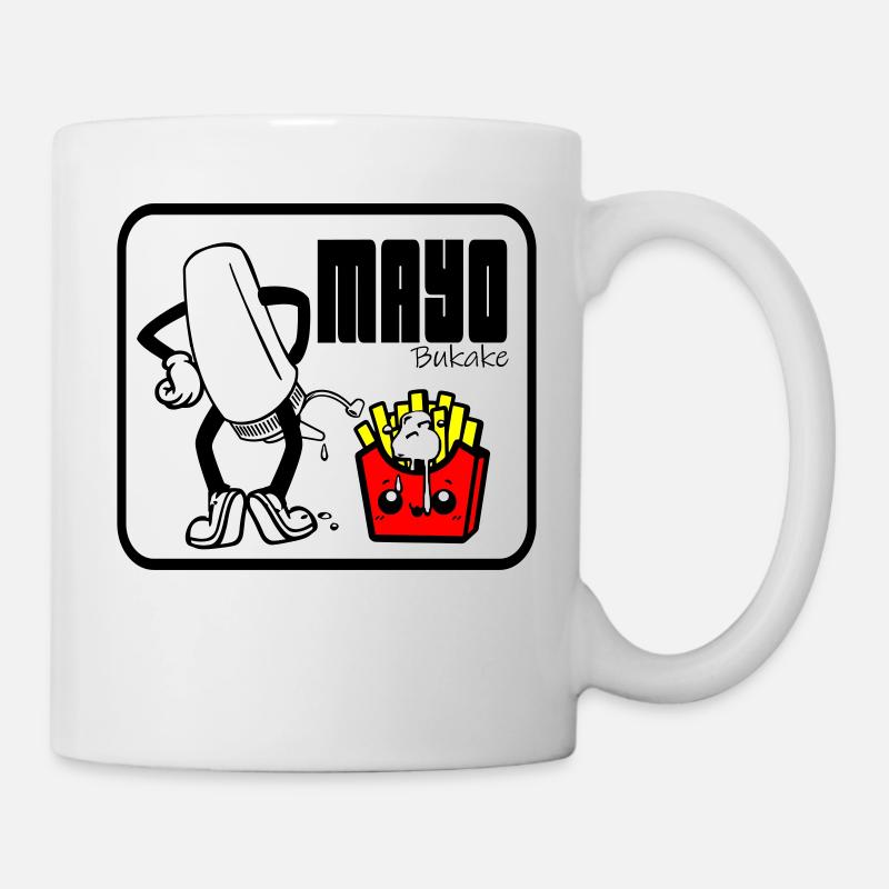 Avec mayonnaise - Mug blanc - blanc