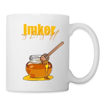 Imker aus Leidenschaft // Illustration - Tasse - Weiß - Rechts