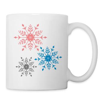 Schneesterne Winter - Tasse - Weiß - Rechts
