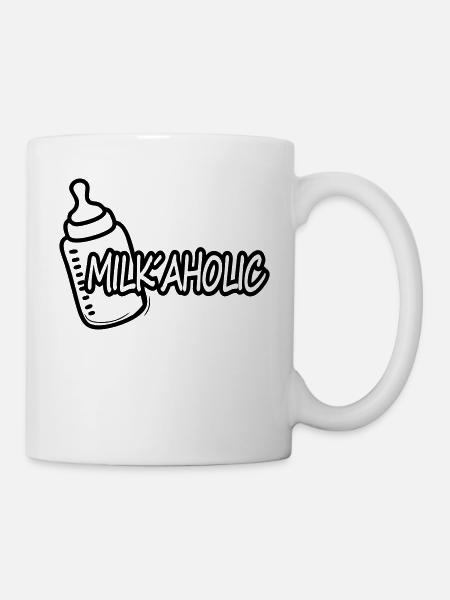 Accro au lait - Mug blanc - blanc