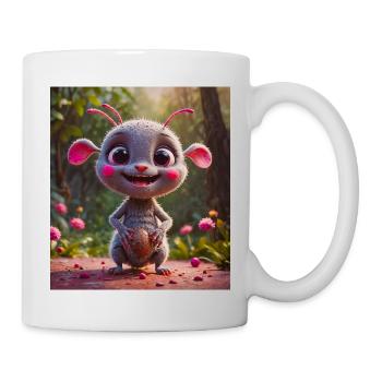 Happy Halloween, süß, Monster, wilde Haare, gruselig, lustig - Tasse - Weiß - Rechts