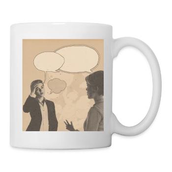 Retro-Konversation - Tasse - Weiß - Rechts