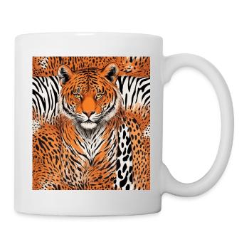 Tiger in an artistic style - Mug - white - Right