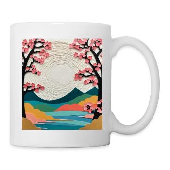 Landscape with flowering trees - Mug - white - Right