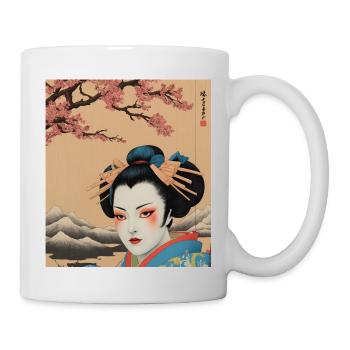 Traditional Japanese Geisha Artwork - Mug - white - Right