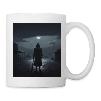 Mysteriöse Gestalt bei Nacht - Tasse - Weiß - Rechts