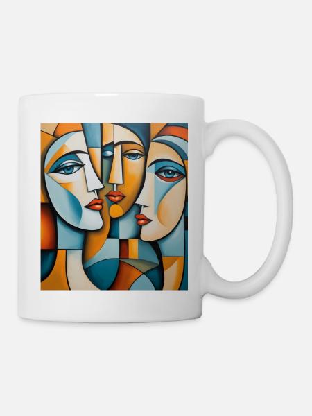 Abstract portrait - Mug - white