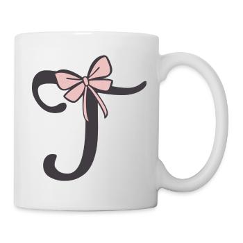 Ruban Lettre T Initiale - Mug blanc - blanc - Droite