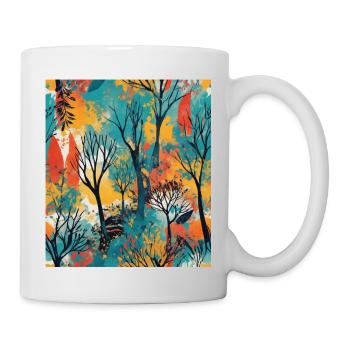 Forêt abstraite - Mug blanc - blanc - Droite