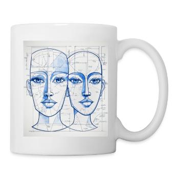 Technical sketch of the head - Mug - white - Right