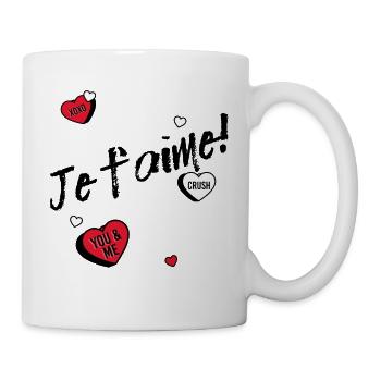 Je t'aime. Saint-Valentin - Mug blanc - blanc - Droite