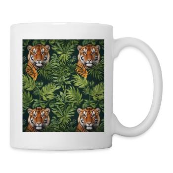 Tiger im Dschungel - Tasse - Weiß - Rechts