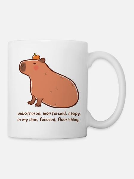 Entspanntes Capybara – Flourishing Mood - Tasse - Weiß