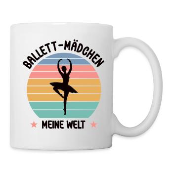 Ballett Positionen Tänzerin Ballerina Ballet Tanz - Tasse - Weiß - Rechts