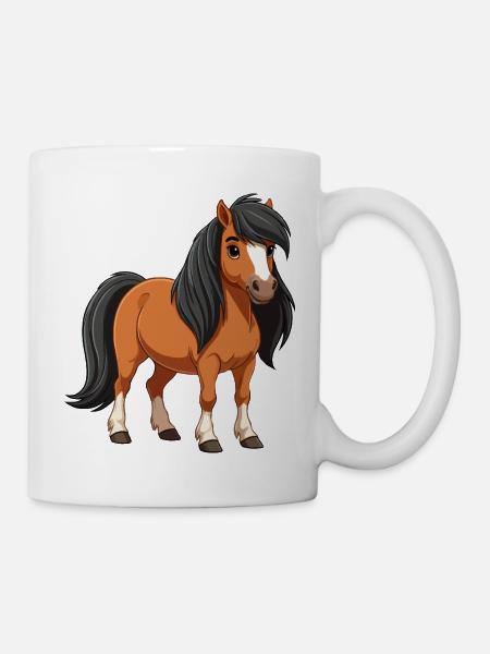 Moulinet poney Shetland - Mug blanc - blanc