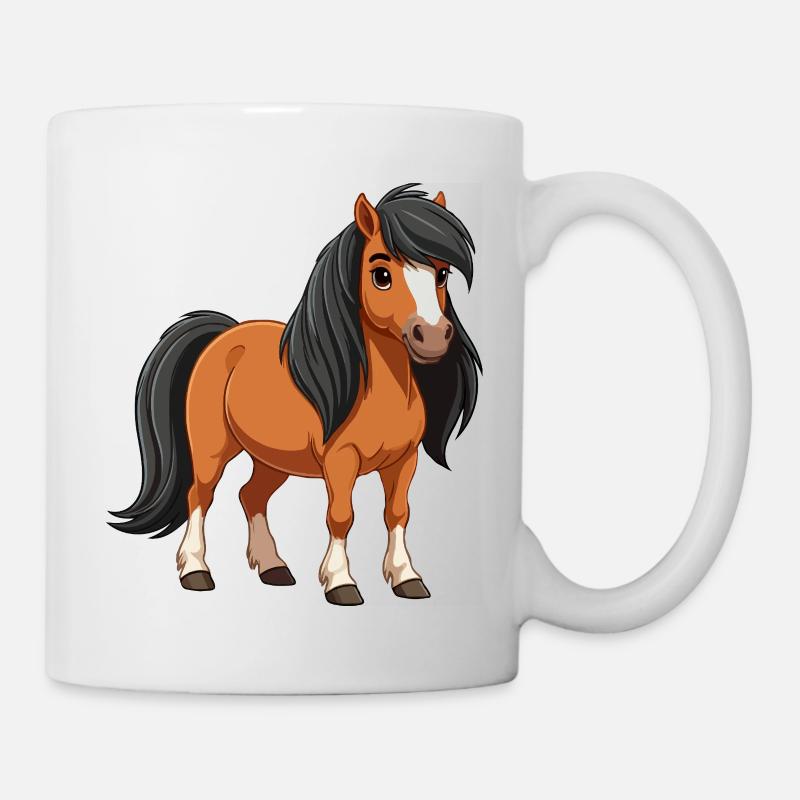 Moulinet poney Shetland - Mug blanc - blanc