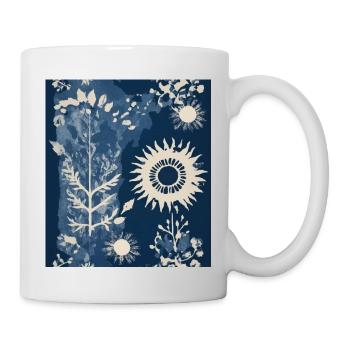 Composition végétale abstraite - Mug blanc - blanc - Droite