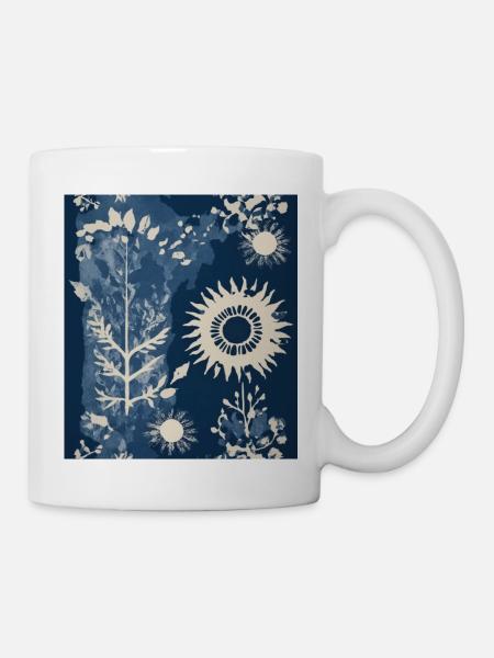 Abstract plant composition - Mug - white