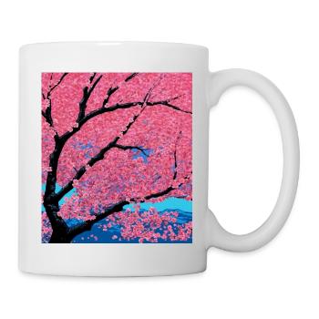 Cherry blossom against the background of mountains - Mug - white - Right