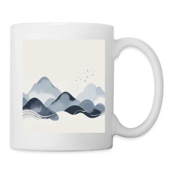 Montagnes abstraites - Mug blanc - blanc - Droite