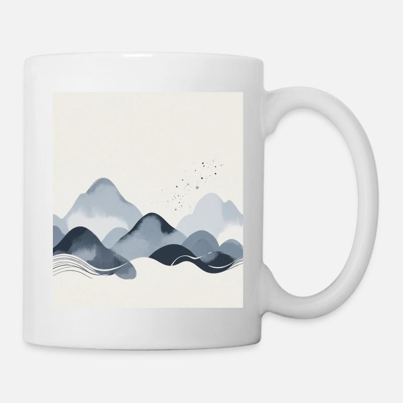 Abstrakte Berge - Tasse - Weiß