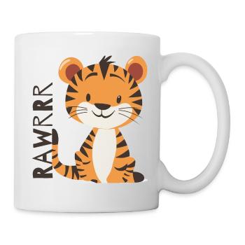 Tigre mignon - Rawrrr - Mug blanc - blanc - Droite