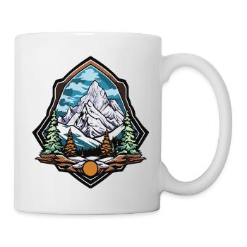 Berge Mountains Natur - Tasse - Weiß - Rechts