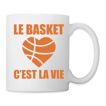 basketball is life, Basketball, Basketball, Sport - Mug - white - Right