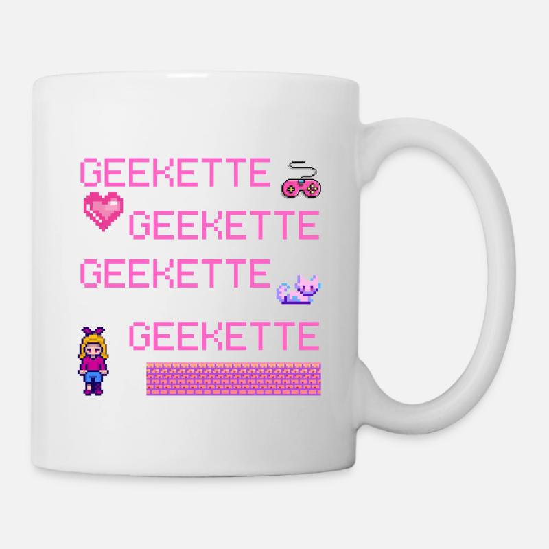 Geekette - Mug blanc - blanc