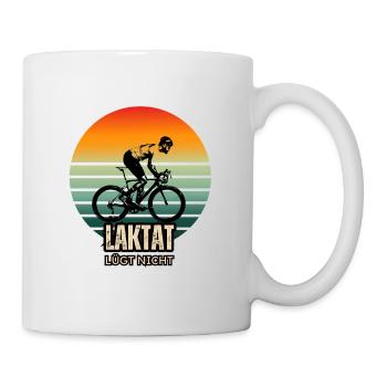 Laktat luegt nicht - Stylisches Rad Statement - Tasse - Weiß - Rechts