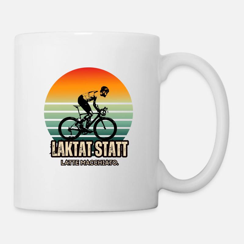 Rad Spruch - Laktatt statt Latte Macchiato - Tasse - Weiß