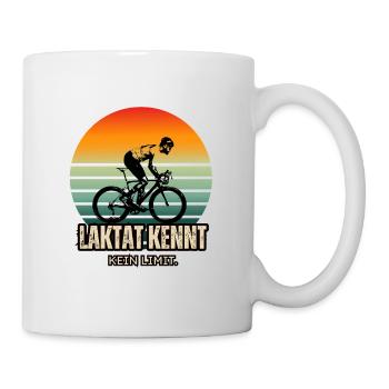 Laktat kennt kein Limit - Rennrad Spruch - Tasse - Weiß - Rechts