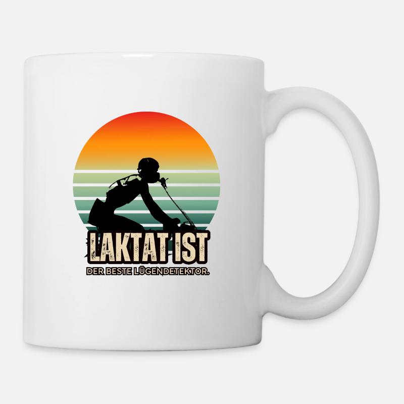 Drôle de dicton de vélo de route : détecteur de mensonge lactate - Mug blanc - blanc
