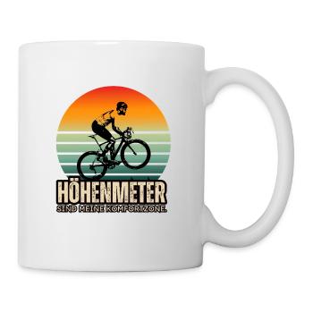 Rennrad T-Shirt: Höhenmeter sind meine Komfortzone - Tasse - Weiß - Rechts