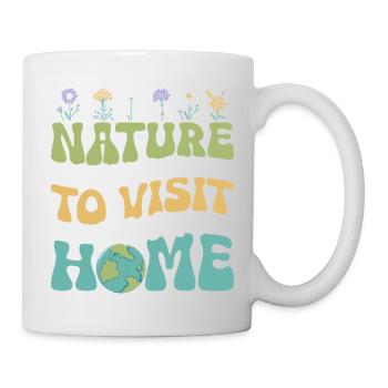 La nature n’est pas un endroit à visiter Earth Day Planet - Mug blanc - blanc - Droite