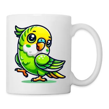 perruche ondulée - Mug blanc - blanc - Droite