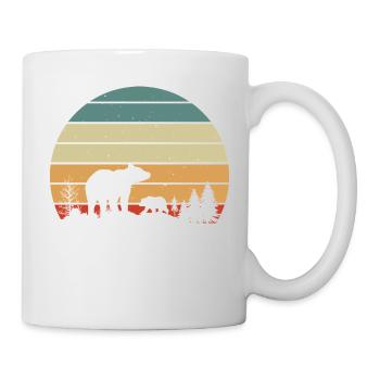 Papa ours et sa tribu, Humour cadeau - Mug blanc - blanc - Droite