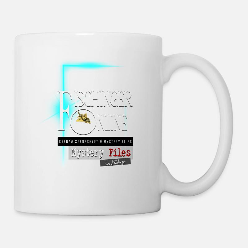 Fischinger-Online Logo mit Mystery Files groß - Tasse - Weiß
