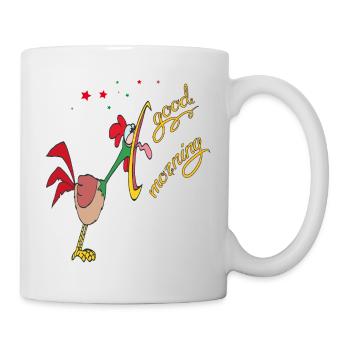 Bonjour - Mug blanc - blanc - Droite