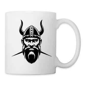 Wikinger Krieger Kopf - Tasse - Weiß - Rechts