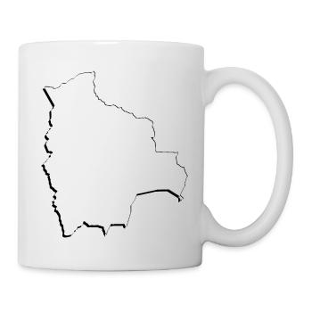 Bolivia map as an outline - Mug - white - Right