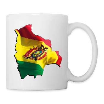 Bolivia flag in the Bolivia map - Mug - white - Right