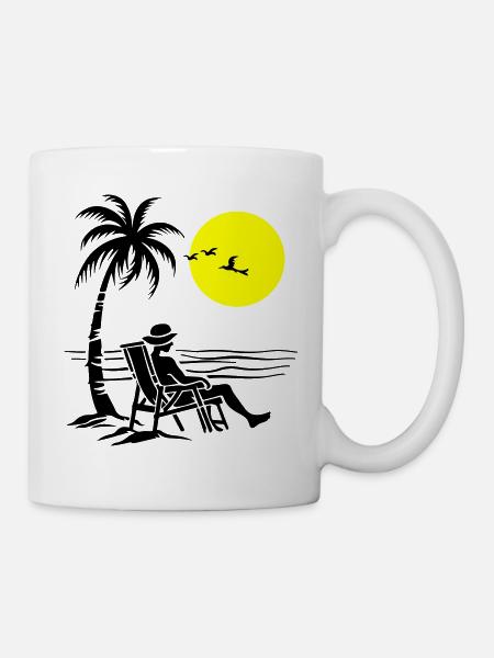 Sommer Strand Urlaub - Tasse - Weiß