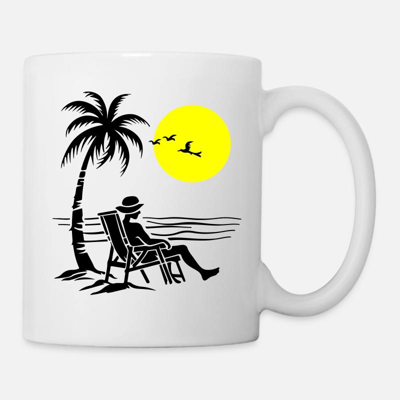 Sommer Strand Urlaub - Tasse - Weiß