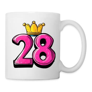 28 Number Krone - Mug - white - Right