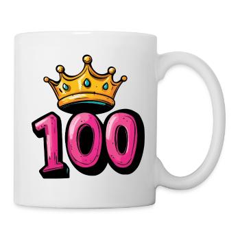 100 Number Crown - Mug - white - Right