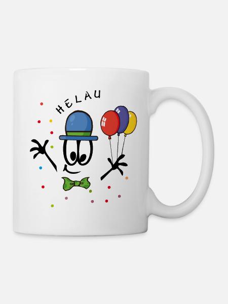 Helau Karneval Comic - Tasse - Weiß